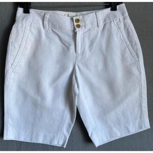Banana Republic Shorts Women Size 0 White Pockets  Flat Front Lightweight Casual